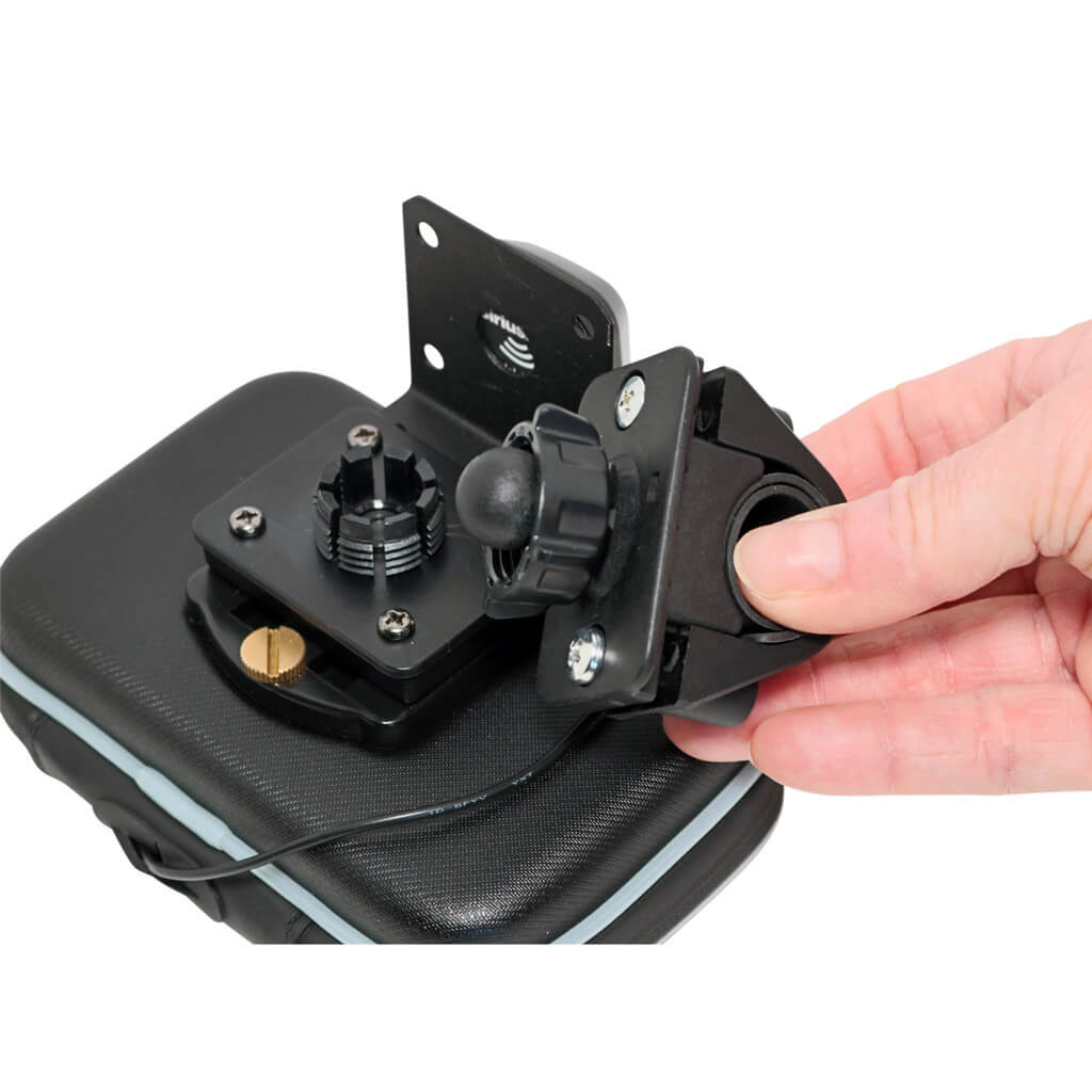 ball mount connects to back of case
